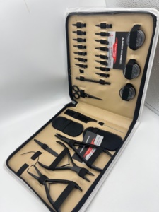 Kit Profesional de Herramientas para Extensiones de Cabello con Micro Anillas, Color Negro Mate, Alicates de Acero Inoxidable de Grado Quirúrgico, Cuentas, Hilos de Nailon - Product Image 5