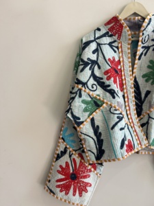 Handmade Vintage Suzani Embroidery <b>Jacket</b> For Women's Boho Ethnic <b>Jacket</b> Coat Gift For Her Bohemian Street Style Coat - Product Image 5