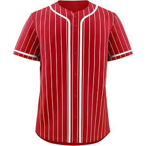 Maillot de baseball anti-taches, facile à nettoyer, en tissu déperlant, avec fermeture boutonnée, haut de softball - Product Image 1