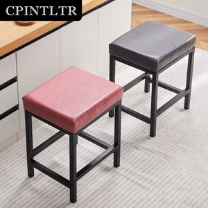 CPINTLTR Modern Faux <b>Leather</b> Bar <b>Stools</b> Counter <b>Stool</b> Kitchen Dining Island Chairs Metal Sitting Upholstered Barstools - Product Image 3