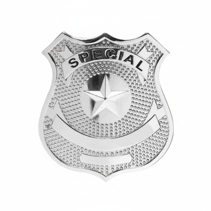 Badges métalliques de sécurité personnalisés en gros |   Épingles à cadre en émail souple/dur plaqué or pour uniforme - Product Image 1