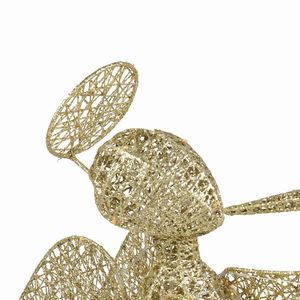 4ft 30V 3.6W Angel 130Led Warm White Light Leather Thread Garden Ornament Christmas Garlands Wreaths Cotton Thread Sprinkled - Product Image 5