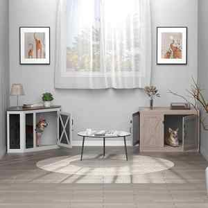 Stile moderno solido modello di legno Pet gabbia casa all'ingrosso angolo cane cassa per uso interno con chiusura a pulsante - Product Image 3