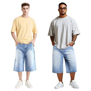 Shorts Bermuda en jean pour homme, couleur unie, délavé, taille mi-haute, élastique, décontracté, été, en coton, beige - Product Image 1