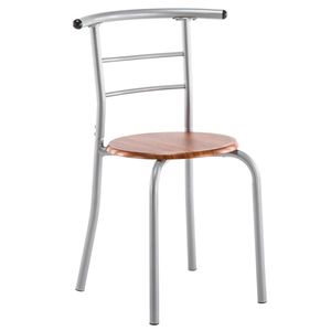 Set da Pranzo con Tavolo e Due Sedie in PVC Effetto Legno Marrone, Codice 35204938 - Product Image 4