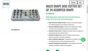Juego de Cortadores de Discos de Múltiples Formas, 24 Formas Surtidas, Herramienta de Punzonado de Metal de 6 a 8 mm, Herramienta para Hacer Joyas | N.º de artículo GS-589AO-06 - Product Image 3