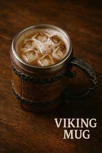 Premium Wooden Beer <b>Mug</b> with Stainless Steel Liner Handcrafted Viking Tankard Rustic Barrel Style Drinking <b>Mug</b> for Beer Coffee - Product Image 2
