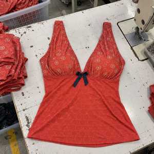Wholesale Women's Trendy Thrifted <b>Camisole</b> Tank Top Breathable 100% Cotton Lace Trim Printed Sleeveless Fitted Summer Casual Y2K - Product Image 2