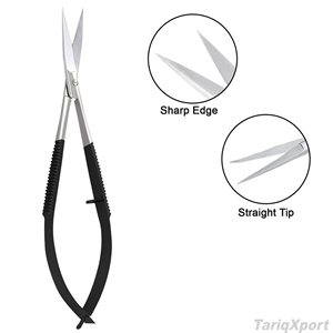 <b>Precise</b> Tip Eyebrow Scissors for Eyebrow Trimming Stainless Steel Craft Scissor with Black Color Coating Pointed Tip - Product Image 5
