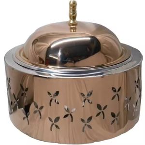 Casserole en acier inoxydable martelé avec couvercle, double poignée, pot de service et de stockage pour roti et chapati, ustensile de cuisine pour hôtels et restaurants - Product Image 6