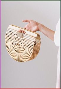 Bolso de Mano de Bambú Hecho a Mano para Mujer, Bolso de Media Luna, Estilo Vintage Boho, Bolso de Playa de Verano, Ecológico, con Diseño Calado - Product Image 5