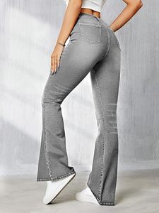 Women’s High Waist Jeans Flared Bell Bottom Bootcut Pants Wide Leg <b>Stretch</b> <b>Denim</b> – Perfect for Travel, Party & Everyday Use - Product Image 3