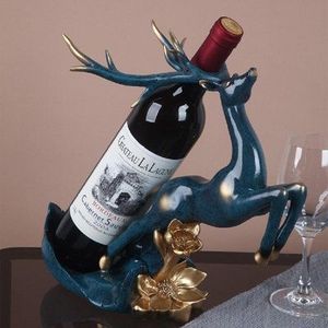 Decorative Deer <b>Wine</b> Bottle Holder <b>Modern</b> Resin <b>Wine</b> <b>Rack</b> for Kitchen Countertop or Bar Decor - Product Image 1