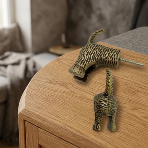 Cast Iron Animal Wall Hook Handmade Cartoon Design Single Hook Multifunction for <b>Hats</b> Bags Decor Rustic Style Novelty - Product Image 2