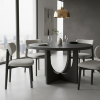 Table basse ronde moderne avec 4 chaises, design décoratif, garantie 1 an, ensemble compact de meubles de salon 4 places