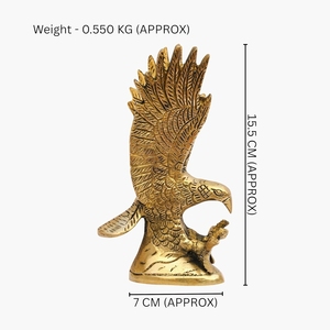 Statuette d'aigle en laiton antique de qualité supérieure, pièce décorative d'appoint pour cadeaux de pendaison de crémaillère, présentoirs d'élite et étagères - Product Image 6