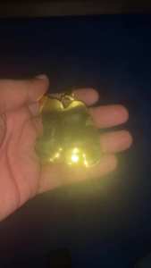 Collier Pendentif Initiale M Cursive Personnalisé en Or Jaune avec Diamants Moissanite Baguette et Ronds, Design Script Givré - Product Image 3