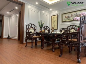 พื้น SPC แบบแข็ง VFLOOR รุ่นโมเดิร์น กันน้ำ ทนต่อรอยขีดข่วน ระบบคลิ๊กล็อค ติดตั้งง่าย ขนาดกลาง รับประกัน 5 ปี - Product Image 1