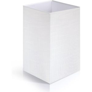 Paralume Bianco Effetto Lino 14,25 X 8,5 X 8,5 Pollici per Lampada da Scaffale o da Terra - Product Image 1