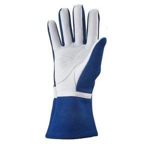 Guantes de Carreras de Dedo Completo, Material PU, Agarre Antideslizante, Cierre de Gancho y Bucle, Unisex, Actividades al Aire Libre, Diseño con Paneles Azules y Blancos - Product Image 1