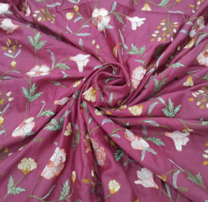 Tela de Lujo con Bordado Malty, Malla de Poliéster Transpirable con Patrón Floral para Vestidos de Novia y Fiesta - Product Image 3