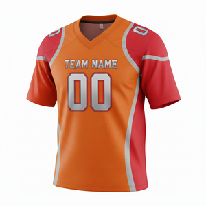 Maillot d'entraînement de football américain personnalisé pour adultes, manches courtes, maille respirante, antibactérien, séchage rapide, option grande taille, devant - Product Image 2