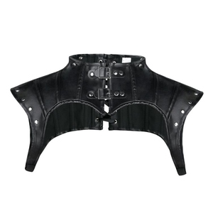 Más Vendido: Disfraz de Armadura de Hombro Gótica de Piel Sintética para Mujer, Estilo Vintage Punk, con Corset, Capa, Arnés y Chal, para Halloween - Product Image 1