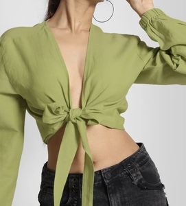 Top Corto de Moda al por Mayor para Mujer, Estilo Veraniego, Ajustado al Cuerpo, Perfecto para Uso Casual, Básico pero de Alta Calidad - Product Image 5