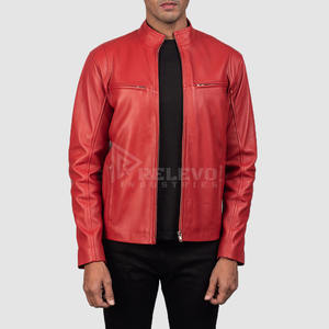 Chaqueta de Cuero Grueso para Hombre, Estilo Piloto, Chaqueta Bomber de Cuero Auténtico, Venta al Por Mayor - Product Image 1