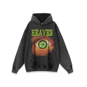 เสื้อฮู้ดผู้ชายพิมพ์ลาย Heaven Eye ผ้าฝ้าย ซิปหน้า สวมใส่สบายๆ สไตล์สตรีทแวร์ แขนยาว ผ้าถัก กันน้ำ ระบายอากาศได้ดี - Product Image 4