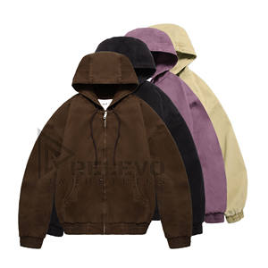 Sweat à capuche zippé pour homme en polaire 100% coton, à manches longues, chaud et doux, pour l'extérieur - Product Image 2