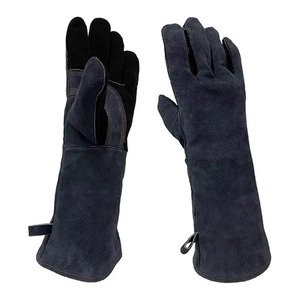 Gants de soudeur en cuir respirant, faits à la main, mode décontractée, pour le travail en extérieur, en cuir de vachette épais, protection résistante pour le travail et la soudure - Product Image 6
