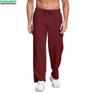 High Quality Solid Color Plain Dyed Mid Waist Lightweight Jogger Pants Men <b>Drawstring</b> Comfort Warm Breathable <b>Trousers</b> - Product Image 6