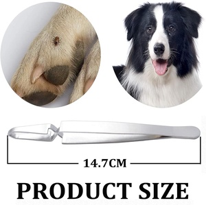 Rustproof thép không gỉ chéo xử lý Nhíp thiết lập đánh dấu loại bỏ kẹp cho chó và mèo chải chuốt với trường hợp - Product Image 3