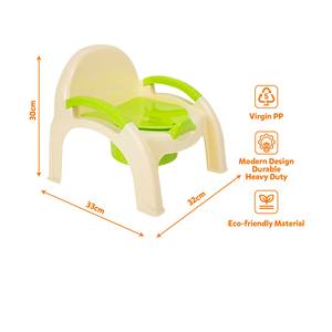 Asiento de Inodoro de Plástico Duradero, Antideslizante, Seguro, con Respaldo y Reposabrazos, de Alta Calidad, Impermeable, Ecológico y Antiolor, para el Aprendizaje del Baño - Product Image 1