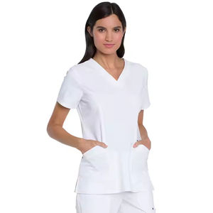 Mejor diseño 2025 Mujeres Sólido Grande Manga corta Enfermeras Cuidado DE LA SALUD Ropa DE TRABAJO Uniformes de hospital Túnicas 2023 Ropa de hospital - Product Image 3