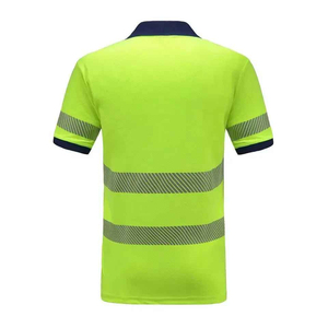 Polo de travail haute visibilité OEM, vêtements de sécurité pour les travailleurs de la construction, industriels, routiers et extérieurs, respirant et léger - Product Image 2