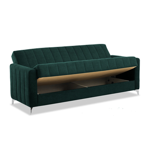Canapé-lit convertible moderne rembourré avec coussins confortables et design gain de place pour appartements et chambres d'hôtes - Product Image 1