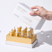 Sérum Visage Liquide Anti-Âge et Anti-Rides Éclaircissant et Blanchissant à l'Alpha Arbutine, Glycérine et Vitamine C Stabilisée en Ampoule