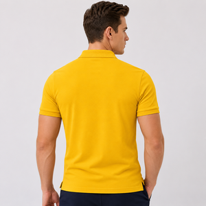 Polo de hombre de alta calidad con cuello clásico, mangas cortas y ajuste cómodo, ideal para el estilo de vida diario moderno OEM. - Product Image 3
