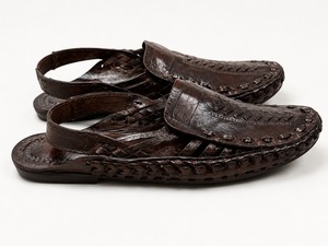 Sandalias Kolhapuri para Hombre, de Cuero Genuino, Punta Cerrada, Color Marrón Sólido, para Todas las Temporadas, Calzado Casual de Alta Calidad y a la Moda - Product Image 4