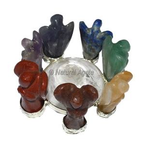 Fabricante de herramientas curativas de cristal: Opalite Angel con generador de pirámides de cristal para terapia y decoración - Product Image 3