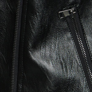 High Quality Fashionable Women's Winter Leather Jacket with Windproof Cropped Metal Zipper High Quality Leather Jackets - Product Image 6