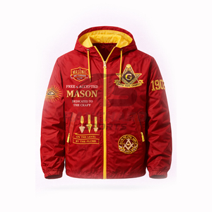 Chaqueta Cortavientos Masónica Personalizada, Ligera e Impermeable, con Logotipo Masónico Bordado, Fabricante OEM al por Mayor - Product Image 1