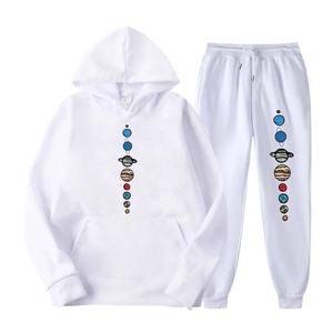 Nouvelle tendance Ensemble de jogging deux pièces imprimé en pur coton de qualité supérieure pour femmes - Product Image 2