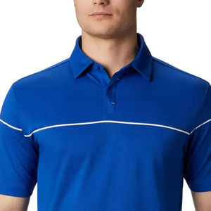 Chemise Homme Bleu Royal Unie Anti-Plis Respirante en Coton Canvas Décontractée à Manches Courtes pour Golf, Tennis et Tenue d'Été - Product Image 2