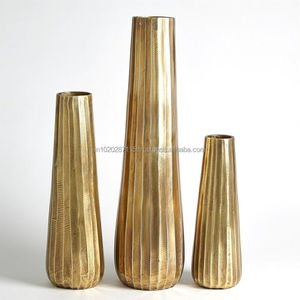 Elegante jarrón de metal de diseño para ramas de flores artificiales palos para mejorar la configuración de decoración interior de lujo del hogar - Product Image 2