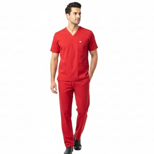 Wholesale Men Medical Doctor <b>Scrub</b> Uniform Cotton Hospital Clothing OEM Custom Logo Breathable <b>Scrub</b> Uniforms Customized - Product Image 5