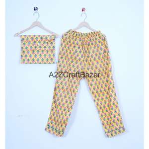 Elegante y Romántico Conjunto de Pijama de 2 Piezas para Mujer, 100% Algodón, Suave y Transpirable, con Estampado Floral, Mangas Largas y Cintura Elástica - Product Image 2