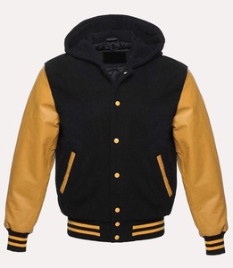 Custom <b>Men</b> Plus Size Multi-Color Geometric Stand Collar Letterman <b>Jackets</b> Long Sleeve <b>Baseball</b> Design Winter 100% Wool - Product Image 5